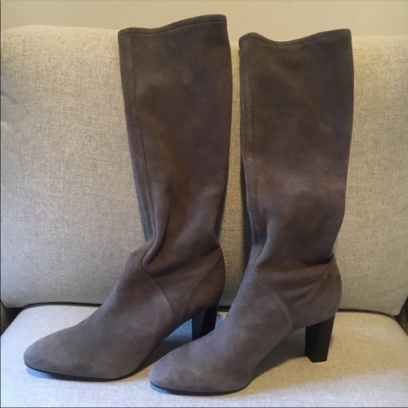 Grey suede Cole Haan x Nike calf boots - Picture 3 of 4